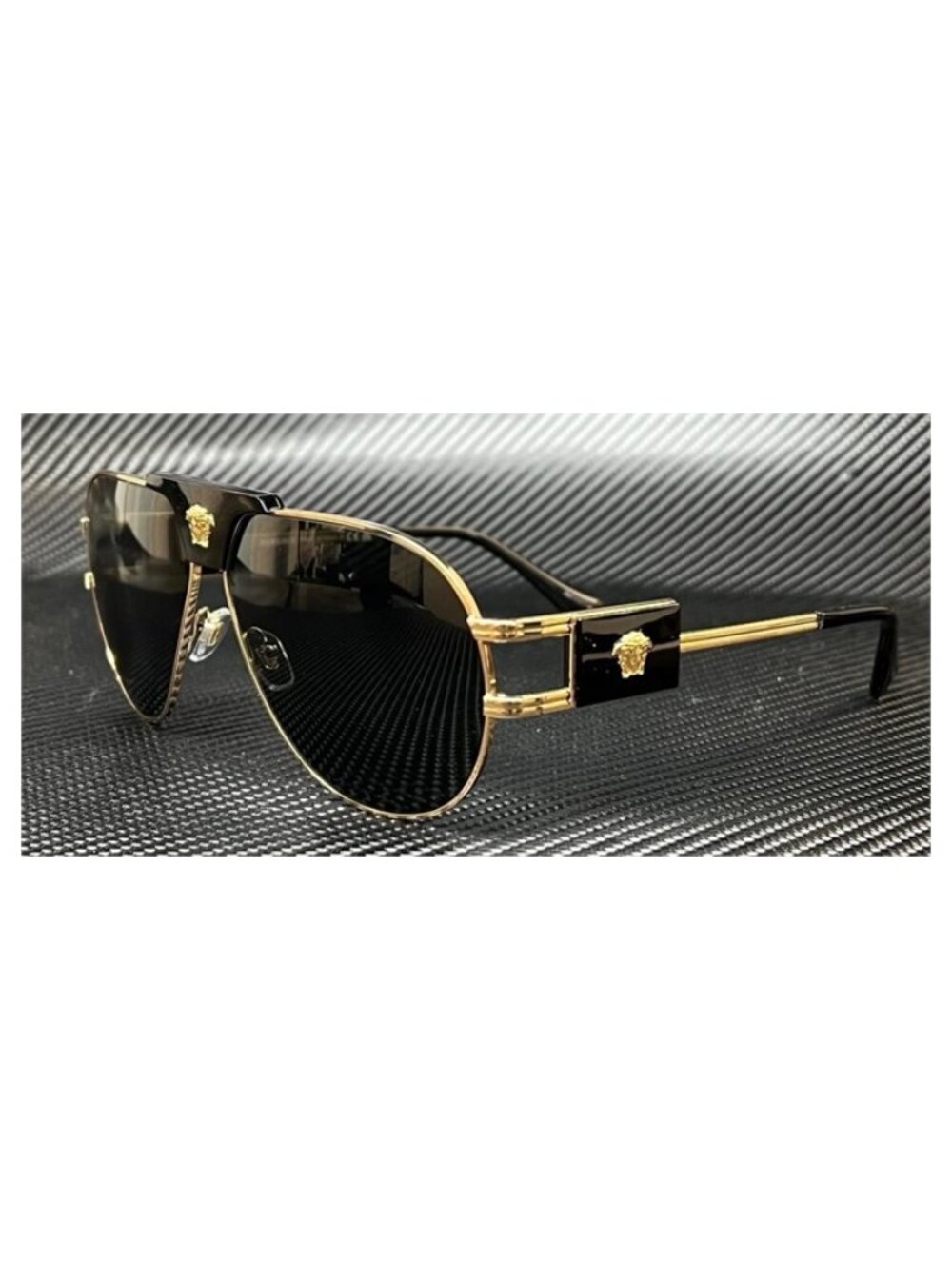 New Versace Men Gold Sunglasses 63-12-145